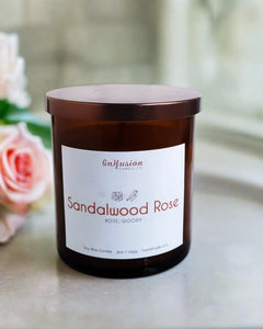 Sandalwood Rose Soy Candle - Infusion Candle Co.